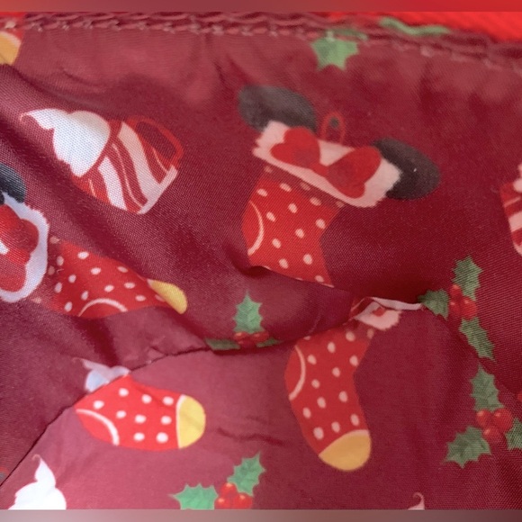 SALE - Loungefly Disney Minnie Mouse Christmas Holiday Stocking Crossbody Bag - Picture 11 of 14